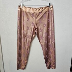 Disney Parks Gold and Pink Mickey Mouse Leggings‎ Women's Size XL